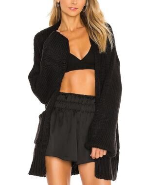 Indah Cozy Black Cayenne Cardigan